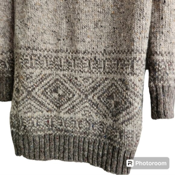 Inis Crafts Wool hooded Cardigan sweater size medium - Picture 4 of 11